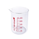 Griffinbecher, PMP, gedruckte rote Skala, 250 ml