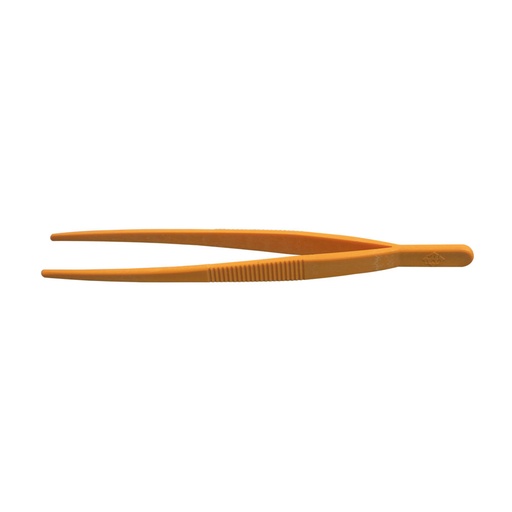 Pinzette, POM, gelb, stumpf, elastisch, Länge 145 mm – 50 Stück