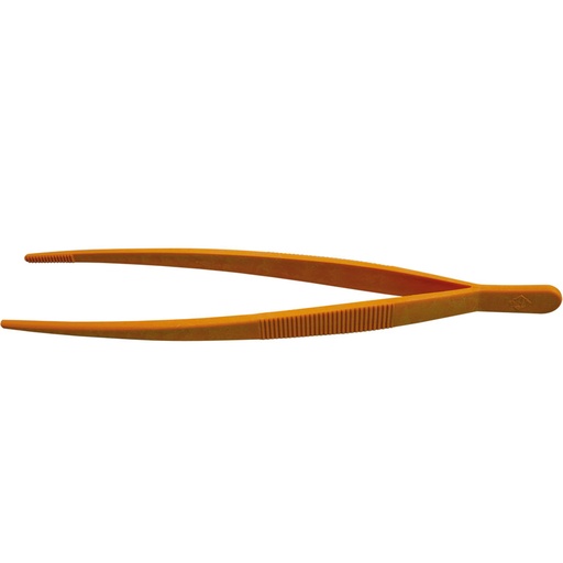 Pinzette, POM, gelb, stumpf, elastisch, Länge 250 mm – 25 Stück