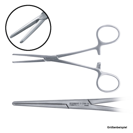 ROCHESTER PEAN Arterienklemme, gerade, gerieft, 20 cm