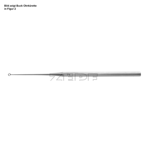 Buck Ohrkürette, gebogen, stumpf, Fig. 4 Ø 4,3 mm